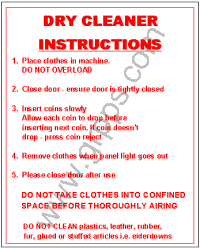 0925 DRY CLEANER INSTRUCTIONS